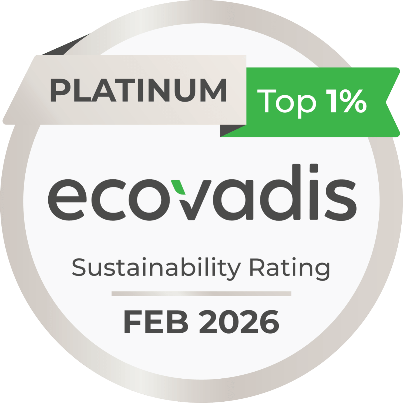 EcoVadis Platinum Auszeichnung für nachhaltige Verpackungen und umweltfreundliche Papierlösungen